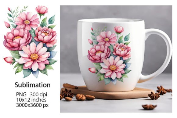 Download Watercolor Flowers Sublimation, Pink PNG - Watercolor flowers sublimation Collection