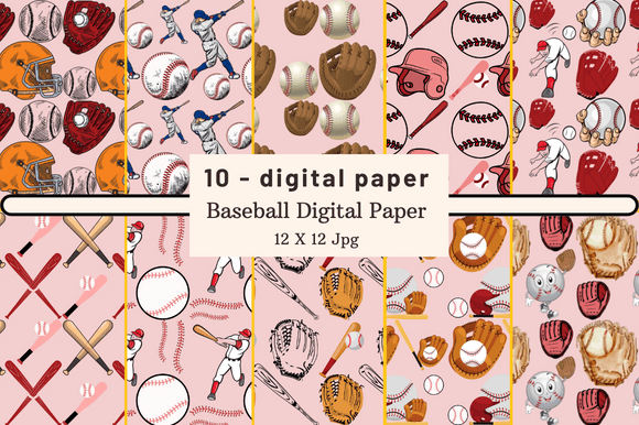 Download Baseball Digital Paper - Baseball digital paper Collection
