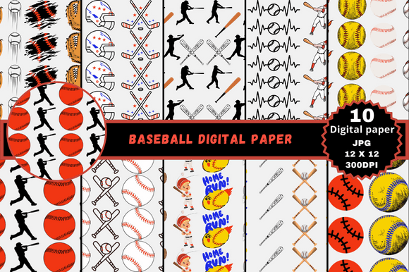 Download Baseball Digital Paper - Baseball digital paper Collection