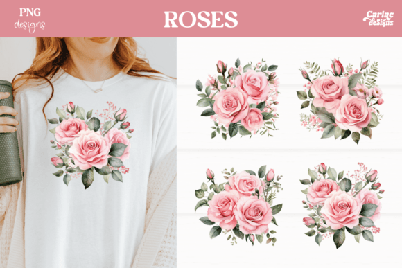 Download Watercolor Roses Sublimation PNG - Premium Resources