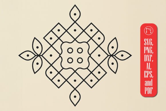 Download Traditional Kolam Rangoli SVG Cut File - Rangoli Collection