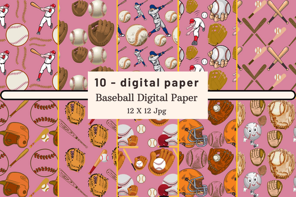 Download Baseball Digital Paper - Baseball digital paper Collection