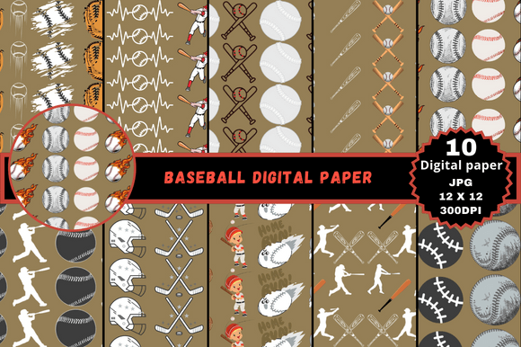 Download Baseball Digital Paper - Baseball digital paper Collection