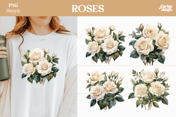 Download Watercolor Roses Sublimation PNG - Premium Resources